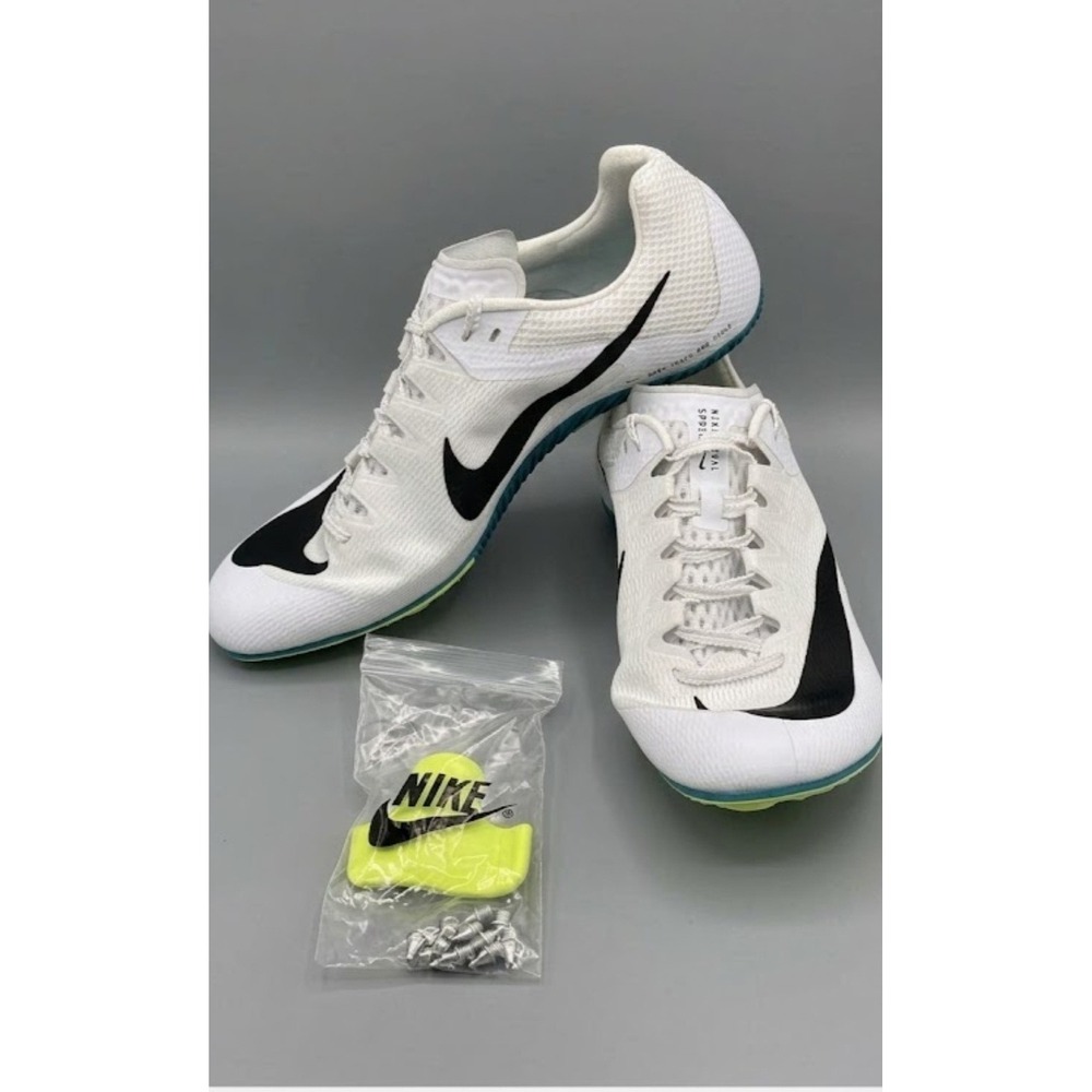 NEW Nike Zoom Rival Sprint Track Spikes  White Black FZ9663-102 US M 12